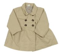 Béžový plátěný jarní kabát H&M