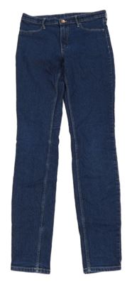 Tmavomodré skinny rifle 