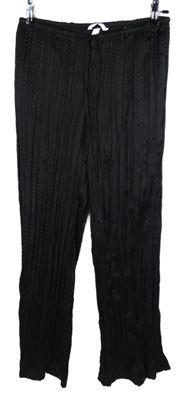 Dámské černé plisované volné kalhoty H&M