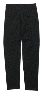 Antracitovo-černé vzorované legíny M&S