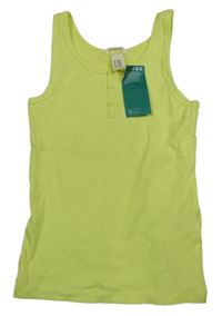 Nové - Limetkový žebrovaný top H&M