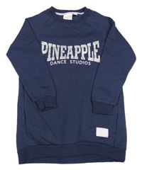 Tmavomodrá dlouhá mikina s nápisem Pineapple