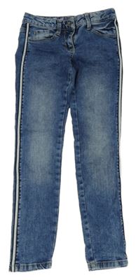 Modré skinny rifle s pruhy S. Oliver