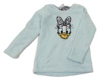 Světlemodrá chlupatá pyžamová mikina s Daisy Disney