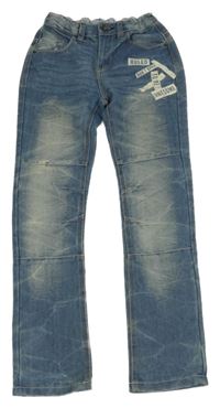 Modré rifle s nápisy Denim Co.