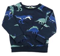 Tmavomodrá mikina s dinosaury M&S