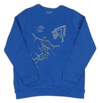 Cobaltově modrá mikina s basketbalistou PRIMARK