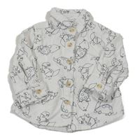 Bílá manšestrová košile se zelenými dinosaury Primark