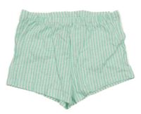 Bílo-tyrkysové pruhované bavlněné kraťasy H&M