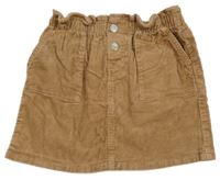Béžová manšestrová sukně H&M