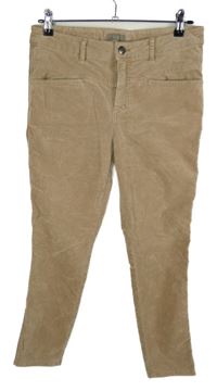 Dámské béžové sametovo/riflové skinny kalhoty C&A
