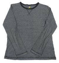 Černo-šedé pruhované triko H&M