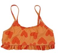 Oranžová plavková lambáda se srdíčky Primark