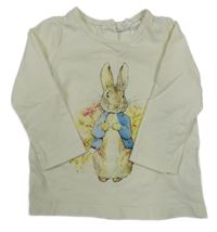 Smetanové triko s králíčkem H&M