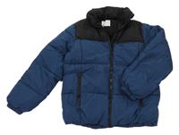 Tmavomodro-černá šusťáková zimní bunda Primark