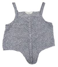 Fialový vzorovaný lehký crop top H&M