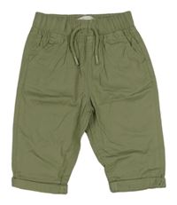 Khaki plátěné kalhoty Primark