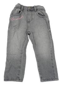 Šedé šisované rifle s nápisem RIVER ISLAND