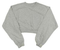 Šedá melírovaná crop mikina H&M