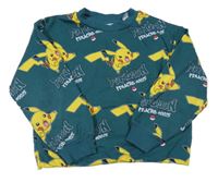 Tmavozelená mikina s Pikachu H&M