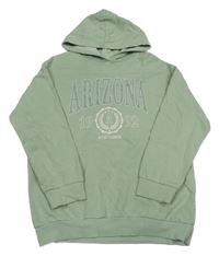 Světlezelená mikina s logem a kapucí Arizona