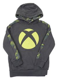 Šedá mikina X-box a kapucí