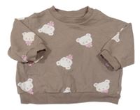 Hnědá mikina s medvědy H&M