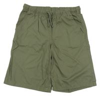 Khaki plátěné kraťasy C&A