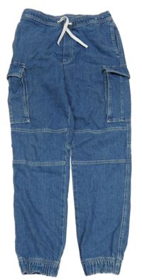 Modré cargo cuff rifle Denim Co.