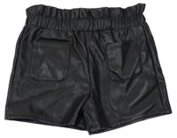 Černé koženkové kraťasy Primark