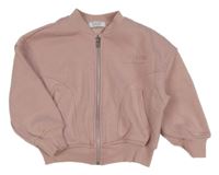 Růžová propínací mikina s nápisem Primark