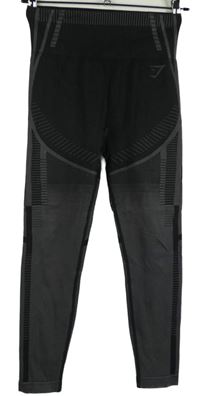 Dámské černo-šedé vzorované funkční legíny Gymshark