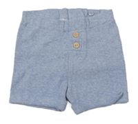 Světlemodré žebrované kraťasy s knoflíky H&M
