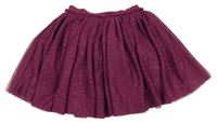 Purpurová třpytivá tylová sukně Next 