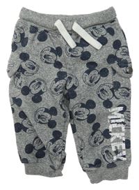 Tmavomodré tepláky s Mickeym a kapsou Disney 