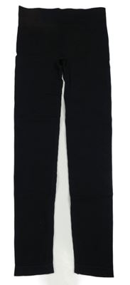 Černé žebrované sportovní legíny New Look
