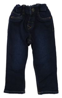 Tmavomodré teplákové slim fit rifle Denim Co.