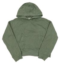 Khaki crop mikina s kapucí C&A
