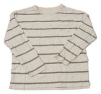 Smetanové triko s pruhy H&M