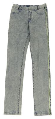 Světlemodré plísňové tregíny riflového vzhledu H&M