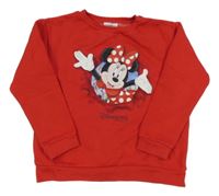 Červená mikina s Minnie Disney