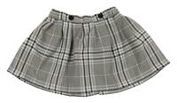 Bílo-černo-růžová vzorovano/kostkovaná sukně Primark