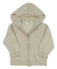 Světlešedá melírovaná propínací mikina s kapucí H&M