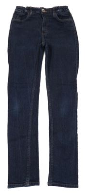 Tmavomodré skinny fit rifle H&M