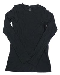 Černé žebrované triko s krajkou Name it