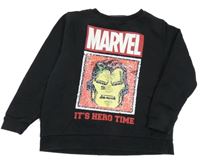 Černá mikina s obrázkem z flitrů - Marvel Next