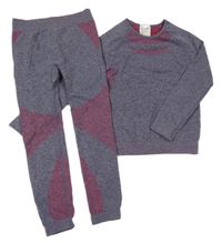 2set - Fialovo-fuchsiové funkční triko + kalhoty Lupilu