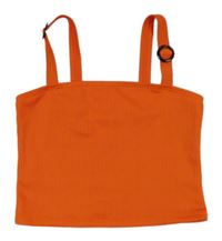 Oranžový žebrovaný crop top M&Co.