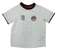 Bílo-černý funkční fotbalový dres Deutscher H&M
