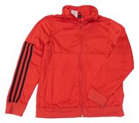 Červená propínací sportovní mikina Adidas